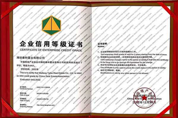 中國房地產業協會AAA等級